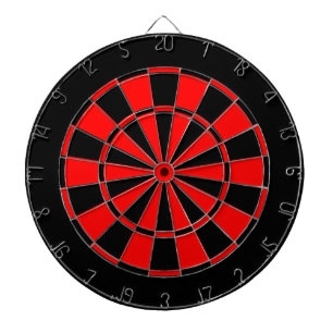 Cible De Fléchettes noir et rouge