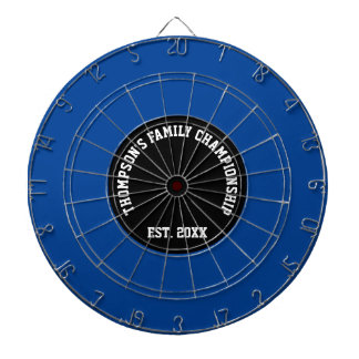 Cible De Fléchettes Nom de famille personnalisé Date établie Noir et B