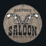 Cible De Fléchettes NOM PERSONNALISÉ Wild West Gun Revolver Saloon<br><div class="desc">NOM personnalisé Wild West Gun Revolver Saloon Cadeaux - Personnaliser avec votre nom et texte personnalisé!</div>