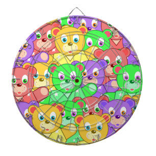 CIBLE DE FLÉCHETTES NOUNOURS COLORÉS