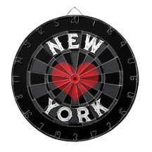 NOUVELLE-YORK Texte Blanc sur Cœur Rouge Charbon N