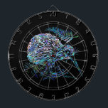 CIBLE DE FLÉCHETTES NOUVELLE ZÉLANDE KIWI PAUA DARTBOARD<br><div class="desc">Kiwi classique néo-zélandais et foune dans les couleurs vibrantes de la coquille de Paua.</div>