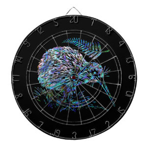 CIBLE DE FLÉCHETTES NOUVELLE ZÉLANDE KIWI PAUA DARTBOARD