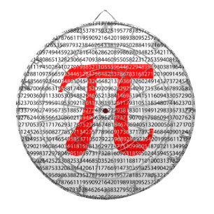 Cible De Fléchettes Numéro rouge d'origine pi jour symbole mathématiqu
