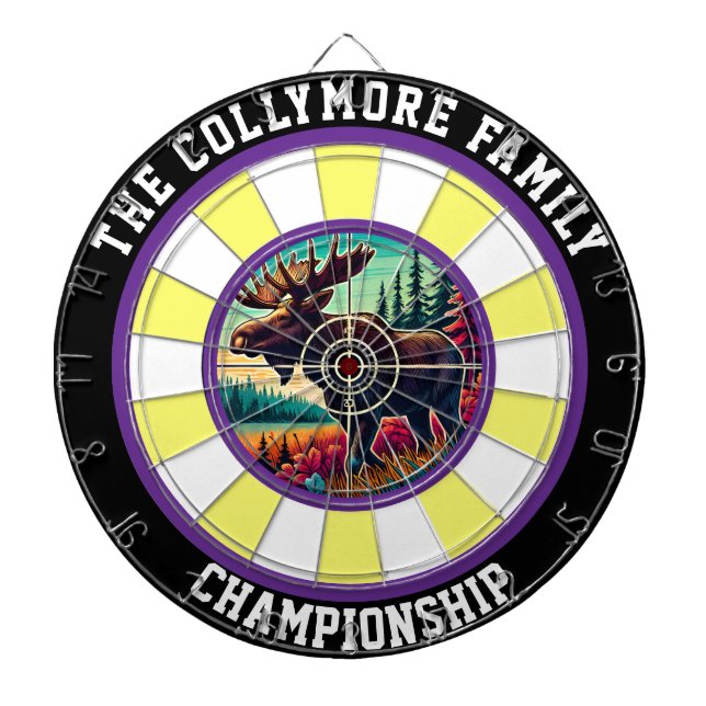 Cible De Fléchettes Objectif de l'orignal et de la forêt (Devant)