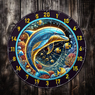 Cible De Fléchettes Ocean Bliss Dauphin Dartboard Design