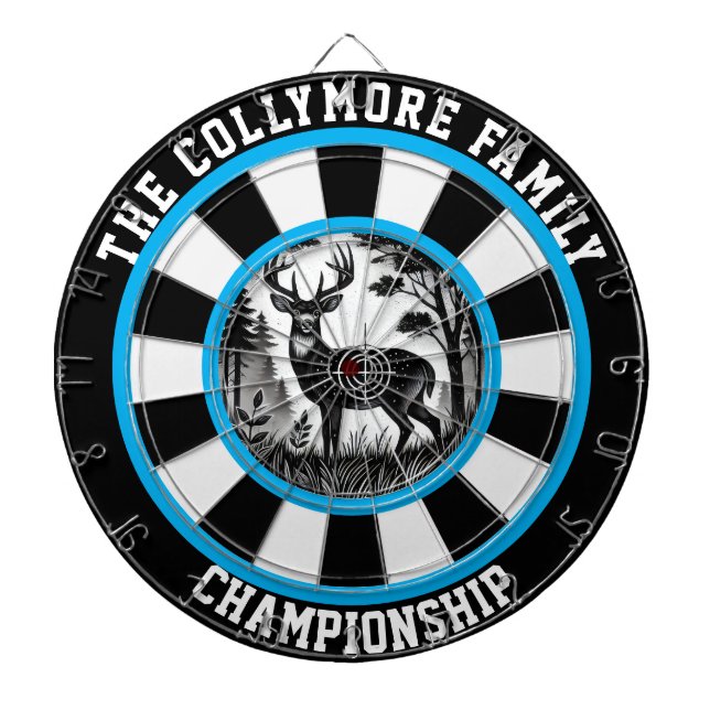 Cible De Fléchettes OEuvre murale de cerfs émaillés (Devant)