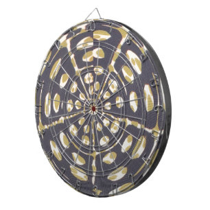 Cible De Fléchettes Olive Green Polka Point Radial Motif Art Imprimer