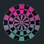 Cible De Fléchettes Ombre Magenta Purple Turquoise Et Noir<br><div class="desc">Ombre Magenta Purple Cible de flechettes Turquoise Et Noire</div>