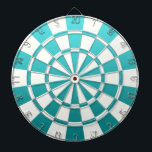 Cible De Fléchettes Ombre Turquoise Et Blanc<br><div class="desc">Cible de flechettes Turquoise Et Blanche Ombre</div>