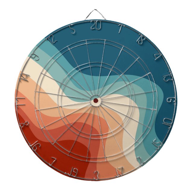 Cible De Fléchettes Ondes de style rétro (Devant)