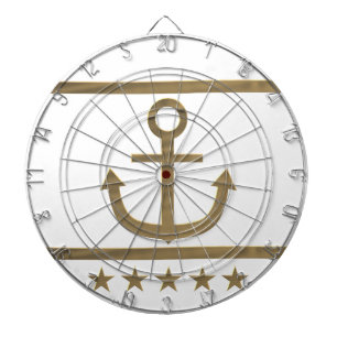 Cible De Fléchettes or ancre symbole de bonheur