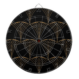Cible De Fléchettes Or, motif traditionnel luxueux simple et élégant