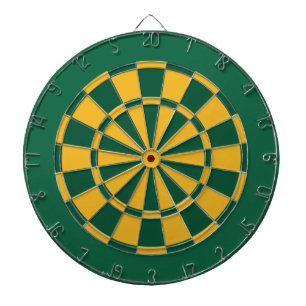 Cible de flechettes : Or, vert, et vert-foncé