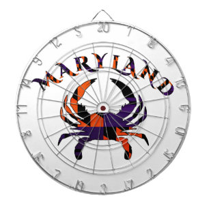 Cible De Fléchettes Orange et pourpre de drapeau de crabe de Maryladn