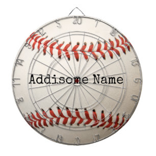 Cible De Fléchettes Oreiller rond vintage de baseball blanc cassé