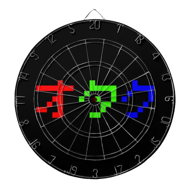 Cible De Fléchettes OTAKU 8 bits Pixel japonais Katakana (Devant)