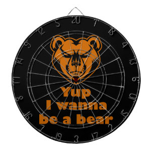 Cible De Fléchettes Ouais je veux être un ours