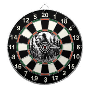 Cible De Fléchettes Ours circulaire Grizzly