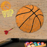 Cible De Fléchettes Panier de basketball moderne orange noir personnal<br><div class="desc">Personnalisé Noir moderne orange Basketball fléchette Basketball Gros plan Sports Équipe Basketball Sports fléchettes personnalisées</div>