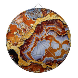 Cible De Fléchettes Panneau arrière Gold Vein Agate