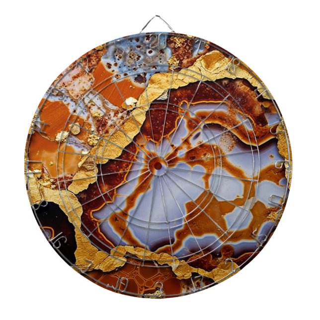 Cible De Fléchettes Panneau arrière Gold Vein Agate (Devant)