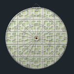 Cible De Fléchettes Panneau arrière Retro Green Trellis<br><div class="desc">Ajoutez un peu de Palm Springs moderne du milieu du siècle partout où vous allez avec ce tableau de fléchettes à motifs Retro Green Trellis. Il s'inspire de blocs de brise en béton vintage. L'architecture déconstruite des années 1950 donnera une sensation de design instantané à la vie quotidienne.</div>