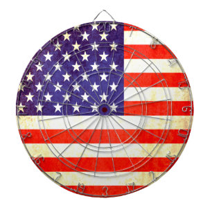 Cible De Fléchettes Panneau de dard antiqued par drapeau américain de