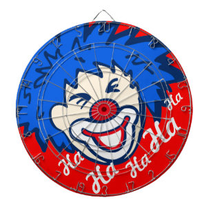 Cible De Fléchettes Panneau de dard graphique drôle de clown d'ha ha
