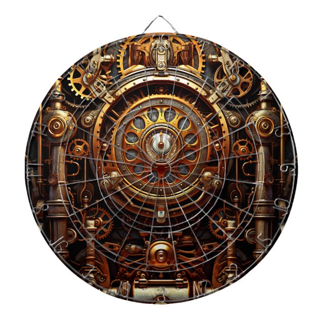 Cible De Fléchettes Panneau de fléchettes Art Steampunk (Devant)