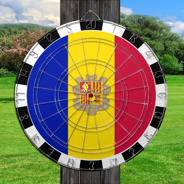 Cible De Fléchettes Panneaux d'Andorre, jeu de société, drapeau andorr (Créateur téléchargé)