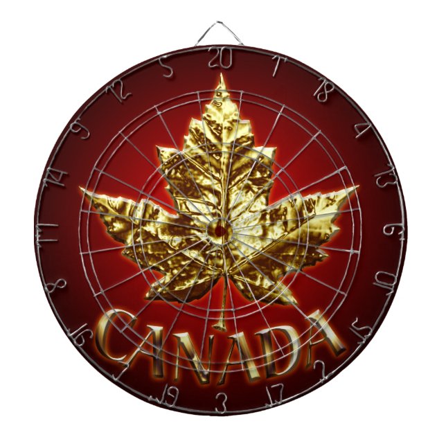 Cible De Fléchettes Panneaux fléchés Canada Dartboard Gold Canada Souv (Devant)