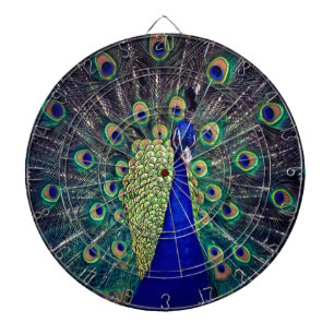Cible De Fléchettes Paon bleu cobalt