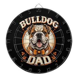 Cible De Fléchettes Papa Bouledogue – Cute Vintage Bouledogue Fête des