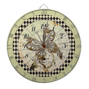 Cible De Fléchettes Papillon Steampunk Rond