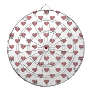 Cible De Fléchettes Parties scintillant Rose Gold Coeurs Arrière - pla