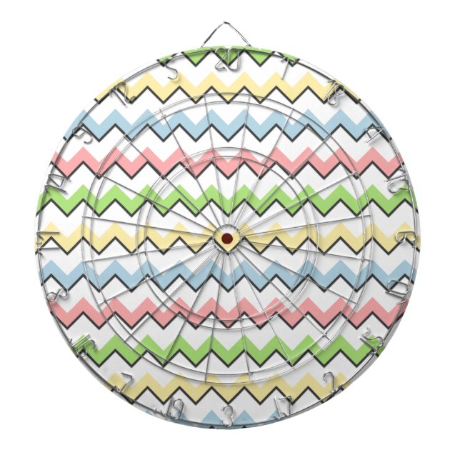 Cible De Fléchettes Pastel Chevron-Drop Shadow par Shirley Taylor (Devant)