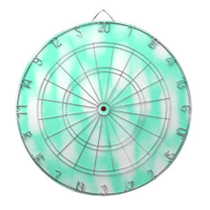 Cible De Fléchettes Pastel vert blanc rayures aquarelle abstrait pat
