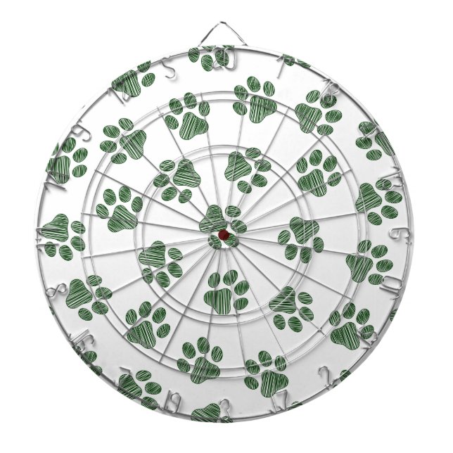 Cible De Fléchettes Patrouilles de Doodle, Paws de Chien, Paws Vertes (Devant)