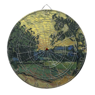 Cible De Fléchettes Paysage de Van Gogh au crépuscule