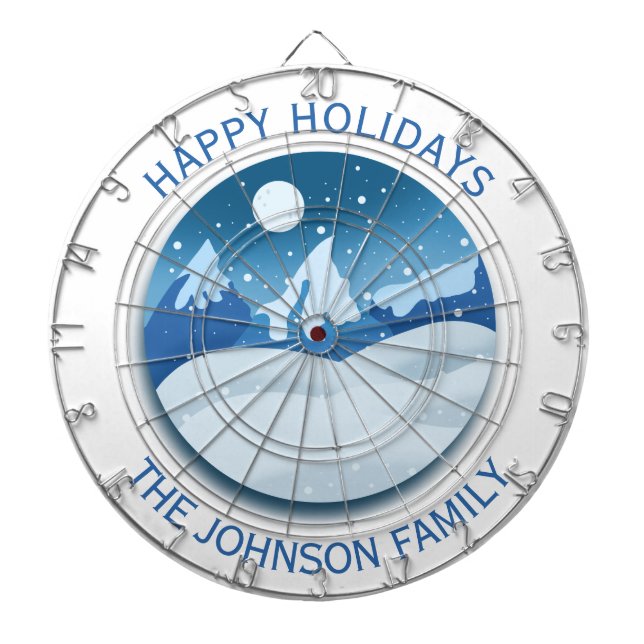 Cible De Fléchettes Peaceful Frosted Landscape Custom (Devant)