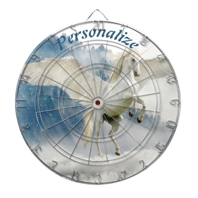 Cible De Fléchettes Pegasus Mythique Unicorne Flying Horse (Devant)