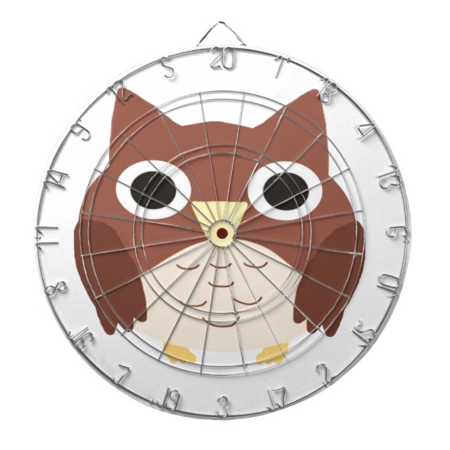 Cible De Fléchettes peinture de hibou (Devant)