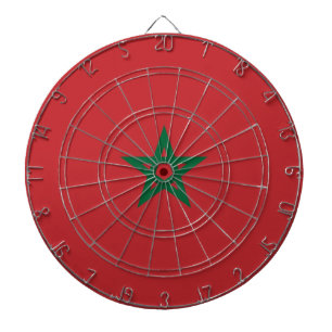 Cible De Fléchettes Pentagramme vert (Drapeau du Maroc)