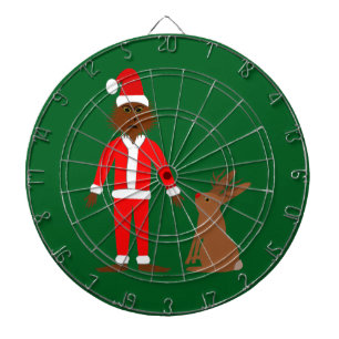 Cible De Fléchettes Père Noël Sasquatch et Jackalope Noël