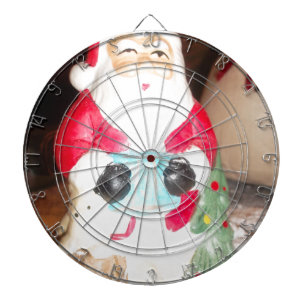Cible De Fléchettes Père Noël vintage amusant avec l'art de la neige I