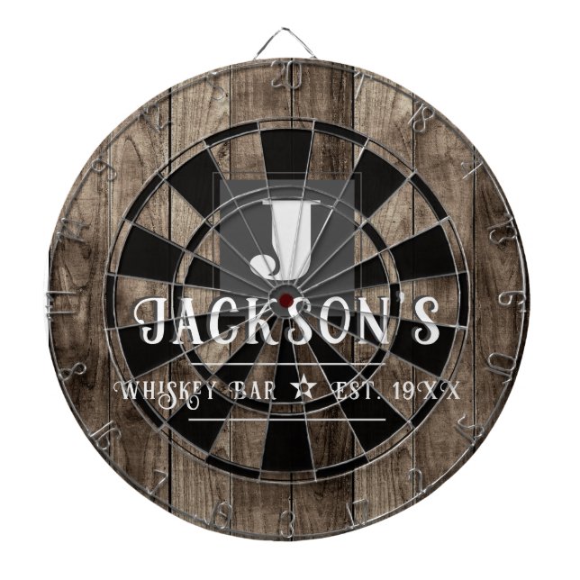 Cible De Fléchettes Personalized Man Cave Custom Bar Name (Devant)
