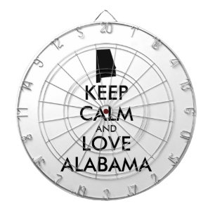 Cible De Fléchettes Personnalisable KEEP CALM et LOVE ALABAMA