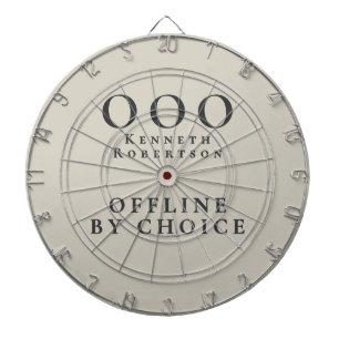 Cible De Fléchettes Personnalisé drôle minimaliste pierre sable noir O