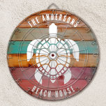 Cible De Fléchettes Personnalisé Nom de famille Rustic Beach House Dar<br><div class="desc">Personnalisez ce tableau de bord avec votre nom de famille. Conçu pour vous par Blackberry Boulevard.</div>